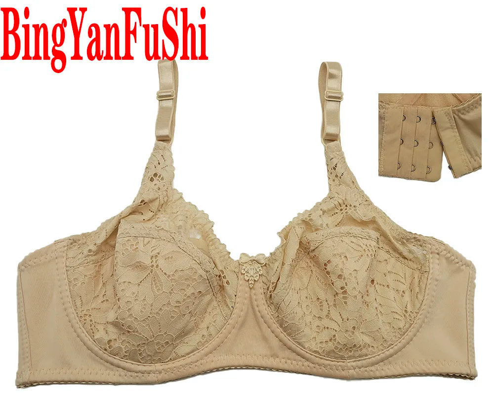 Bra 32-46 Women Lace bralette Sleepwear Brassiere Thin Cup B C D E F soutien gorge Black White Soft bandeau BIG BUST SEXU bh C27