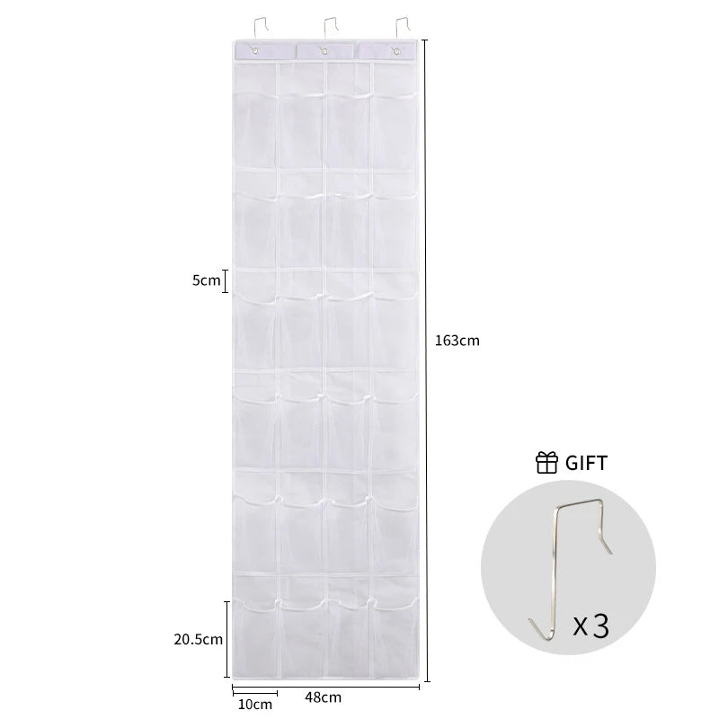 Wall Hanging Shoe Storage Organizer Bag Shoes Rack Over The Door Fabric Cabinet Closet Organizer For Shoes Clothes Storage Bag