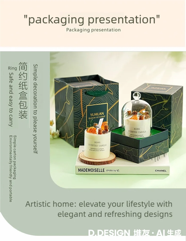 Dried Smokeless Aromatherapy Candles Bare Packaging Scented Candle Home Decora For Valentine's Holiday Decoration