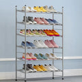Shoe Rack Organizer Metal Iron of Expandable and Adjustable Shoes Organizer 18-36 Pairs Shoes Stackable Shoe Shelf for Doorway