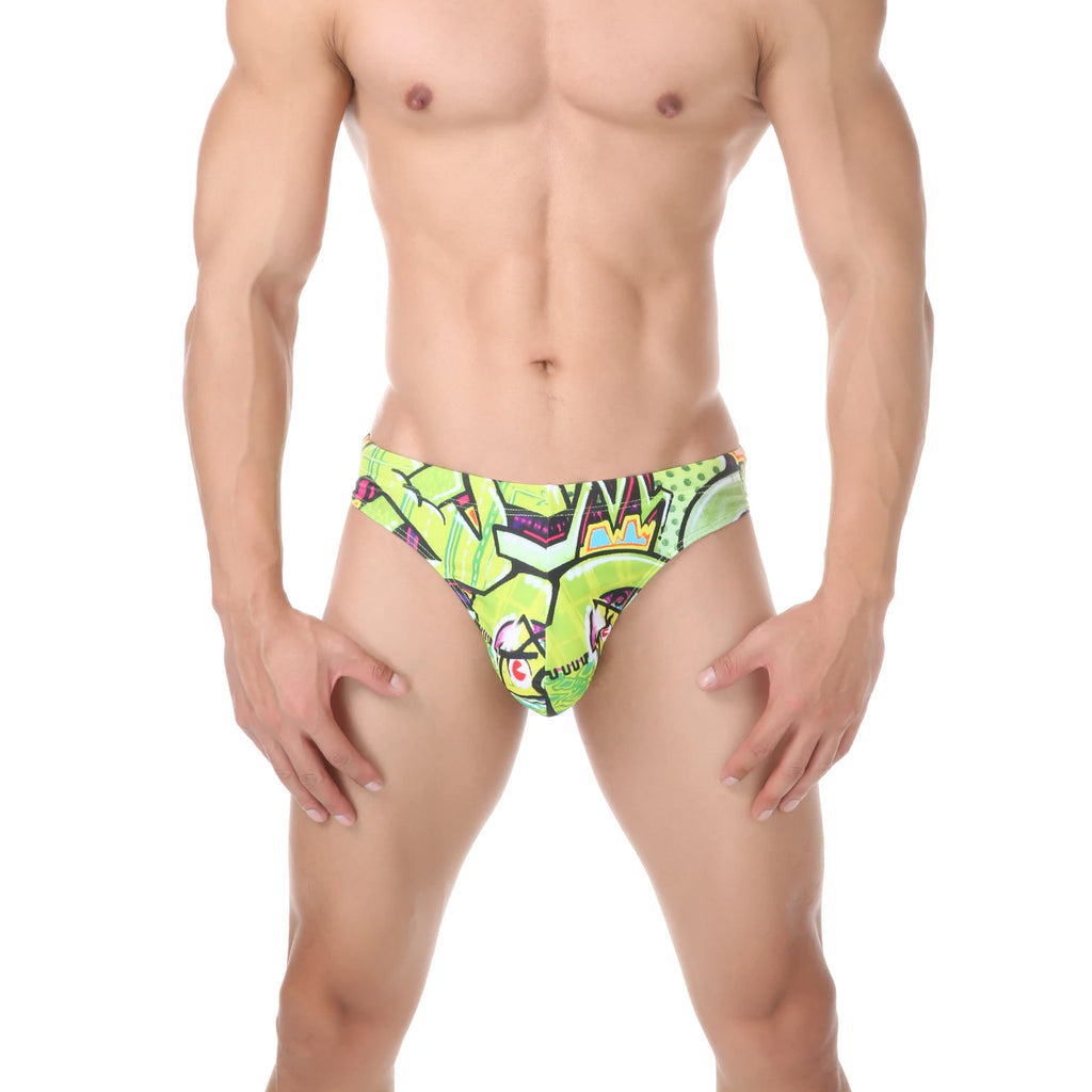 Men Swimming Trunks Sexy Low-waisted Briefs Bikini Summer Sport Beach Shorts Swimsuit Swimwear Bathing Suit Surfing Swim Briefs