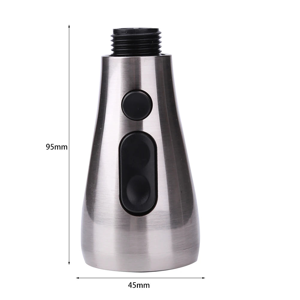 Stainless Steel 360 Degree Rotating Kitchen Bathroom Faucet Head 2Modes Adjustable Sink Basin Filter Tap Pull-Out Nozzle Sprayer