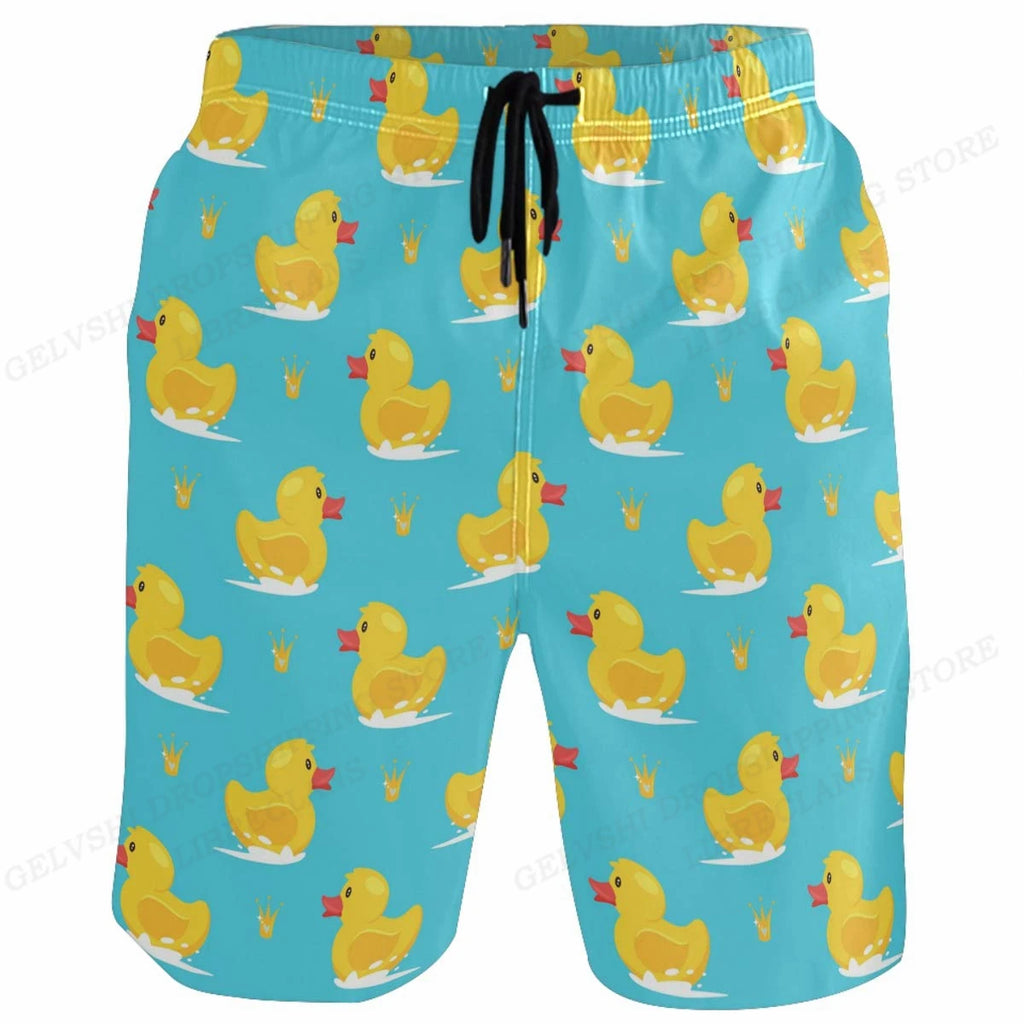 Duck Board Short Kids Beach Shorts Men's Swimming Trunks Masculina Casual Shorts Boy Sports Briefs Swimwear Trunk Quick Dry Pant