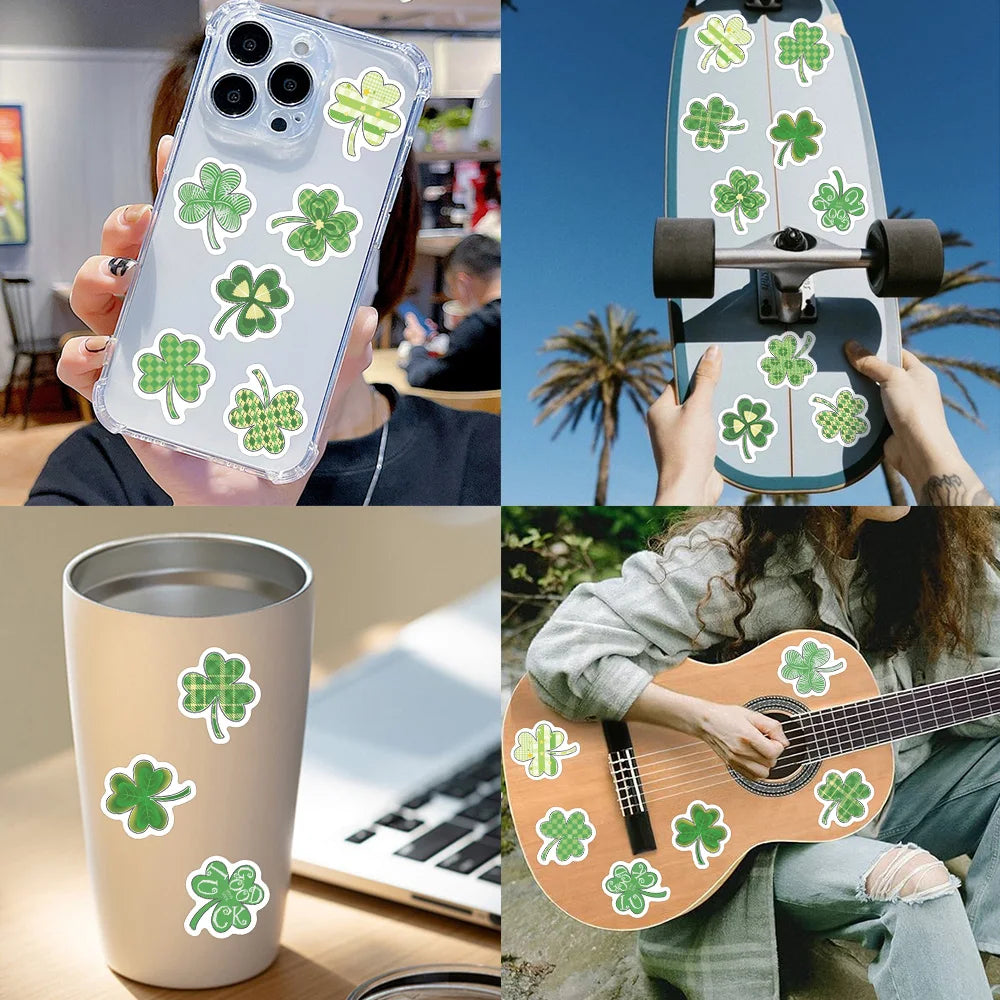 500pcs St Patrick‘s Day Stickers Decals For Laptop Notebook Skateboard Helmet DIY Aesthetic Stickers Creative Festival Gifts