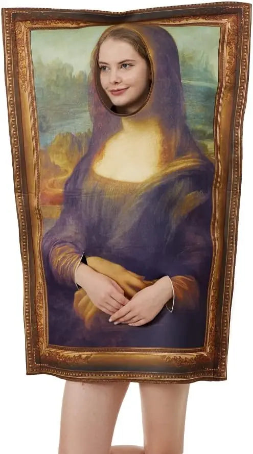 Famous Paintings Costume Mona Lisa The Scream Halloween Christmas Adult Men Women Funny Cerative Dress up
