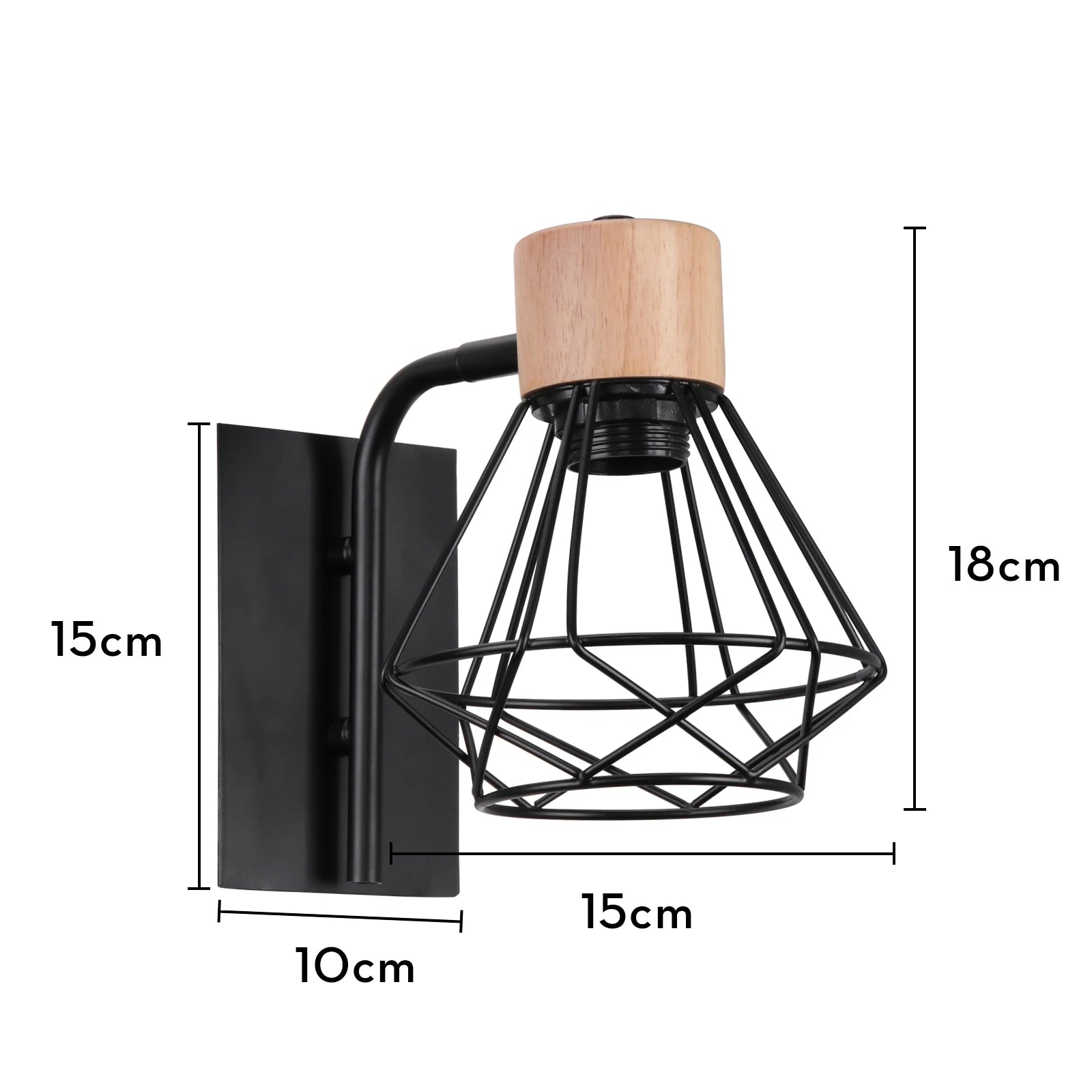 LED Wooden Wall Lights Vintage Wall Lamps Bedroom Bedside Lamp Shade Modern Wall Sconce for Kitchen Restaurant E27 Home Decor