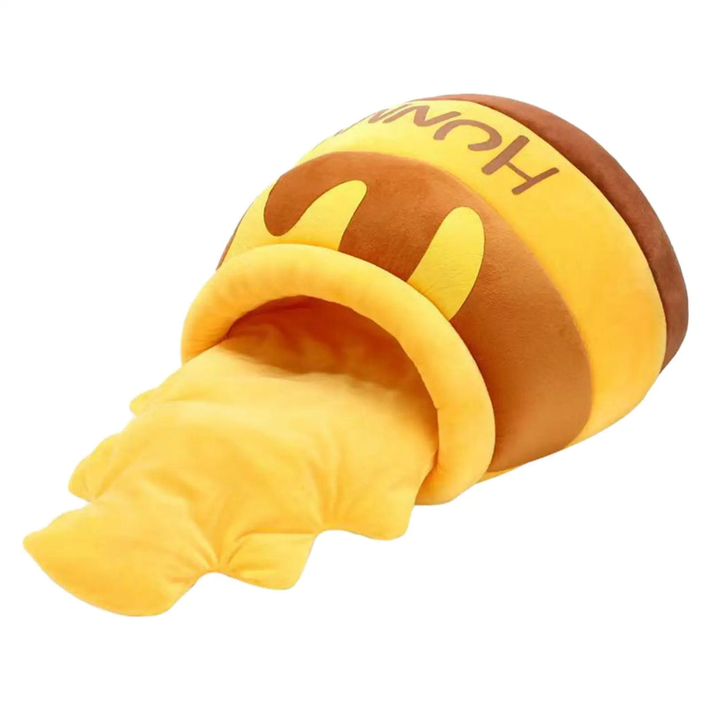 Cat Bed for Indoor Cats Sleeping Bed Pet Cat Bed Cartoon Washable Nonslip Bottom Non Slip Removable Cushion Honey Pot Cozy Cave