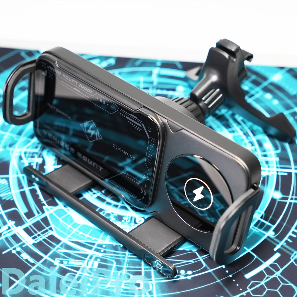 Foldable Phone Holder Car Wireless Charging Phone Mount Universal Phone Holder Intelligent Induction Electric Rotation Charger