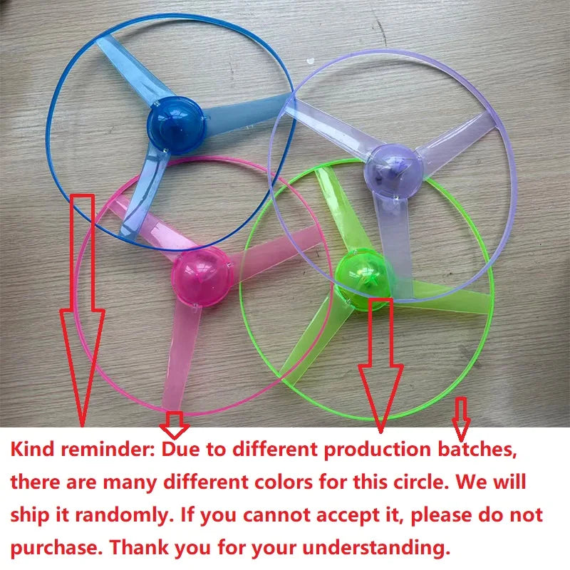 Kids Luminous Flying Disc Propeller Toys LED Lighting Pull String Flying UFO Toy Spinning Top Outdoor Game Sports Toy Gift