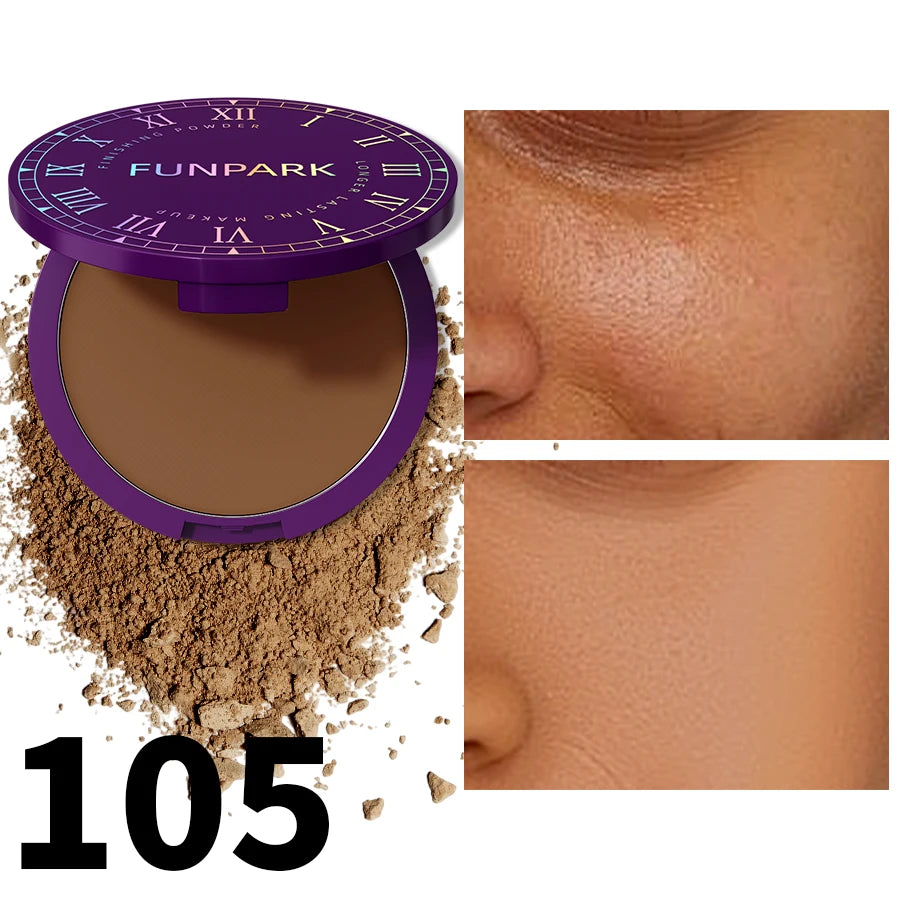 5 color matte full coverage pressed powder foundation oil control flawless weightless finishing powder makeup for woman gifts