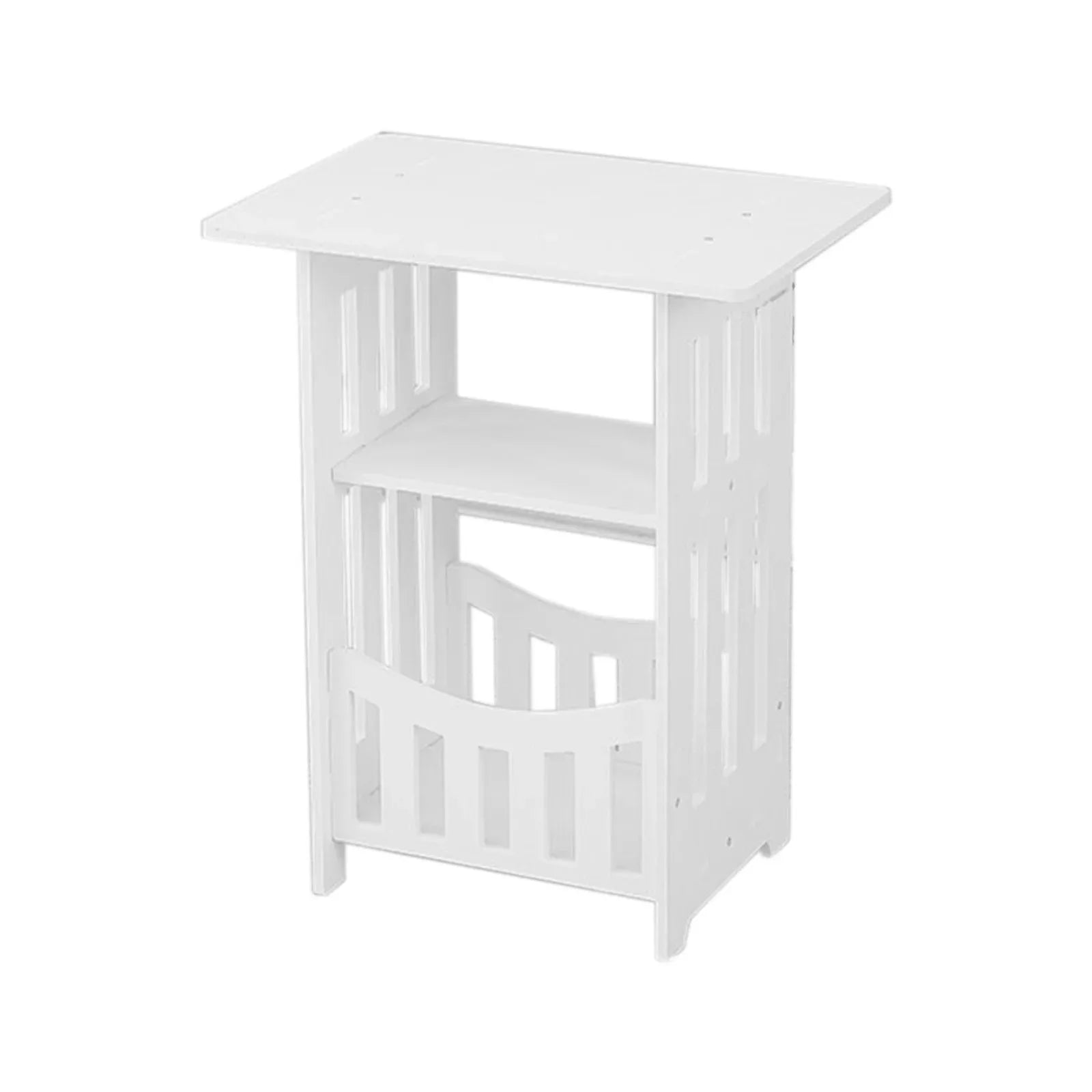 Family Commonly Used Bedside Table Modern Minimalist Style White Storage Cabinet Easy Assembly Multi Function Bedroom Organizer