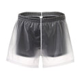 Men Beach Trunks Man Transparent Swimwear Sexy Swimming Swimsuit PVC Beachwear Shorts Boardshorts Bathing Suit Waterproof