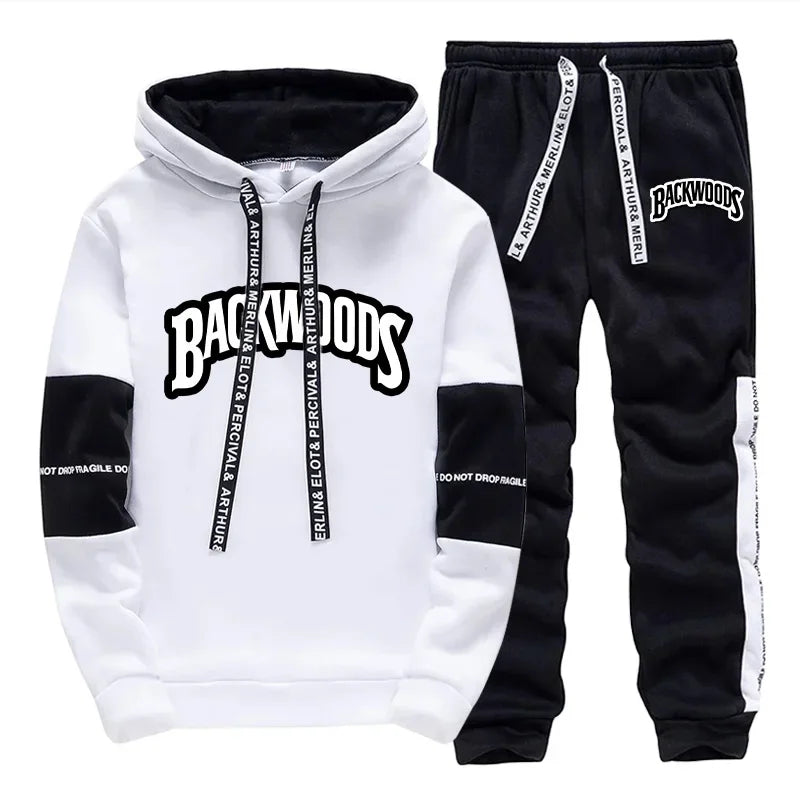 Mens Tracksuit Print Casual Single Piece Sweatshirts Sweatpants Daily Office Home Hoodie Pants Gym Sports Jogging Mens Clothing
