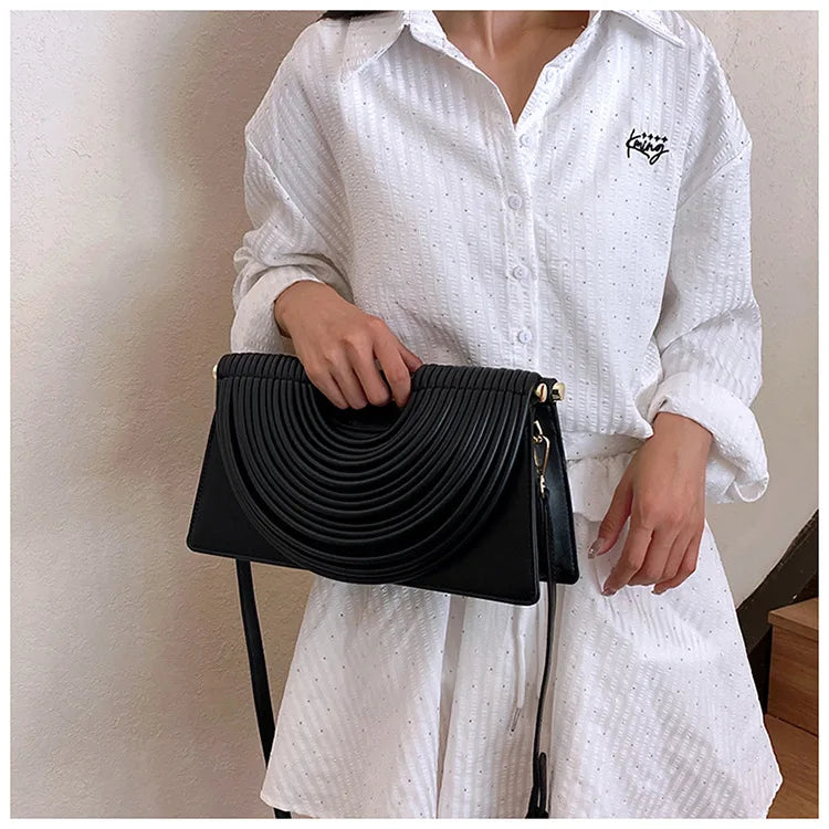 Luxury Evening Handbag For Women Golden Noodle Knot Design Dinner Party Clutch Bag Luxury Designer Square Crossbody Bags