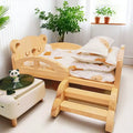 for Labubu Cotton Doll Bed 30cm Princess Style Furniture Set for Imaginary Play Baby Doll Bedding Two-Piece Wooden Baby Bed Toy