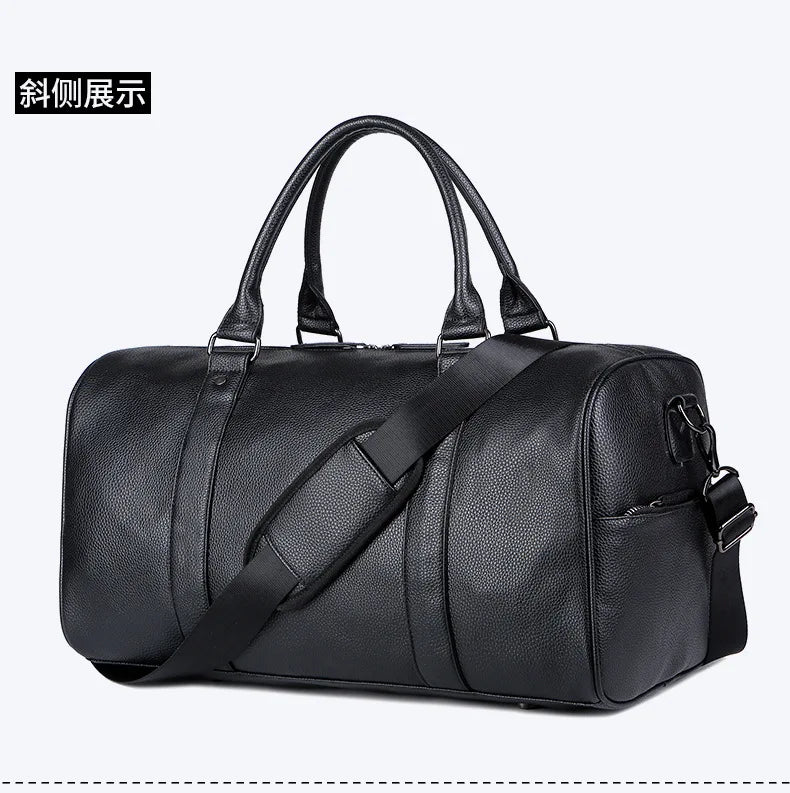 Men's Travel Bag Luxury Large Capacity  Luggage Duffle Bag Leather Portable Durable Crossbody Gym Purse Handbag Luggage Outdoor