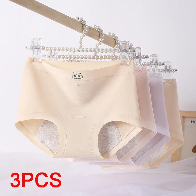 Women's Menstrual Panties Woman Reusable Menstrual Pads Period Underwear Women's Cotton Briefs Menstruation Sexy Super Absorbent