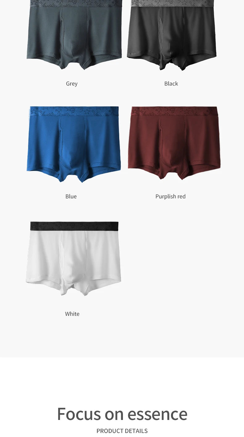 Men's Underwear, Men's Boxer Briefs, Boys' Underpants, Comfortable and Breathable Youth Boxer Briefs, Large Size Shorts