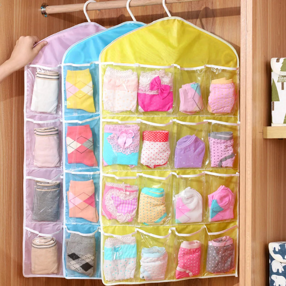 Wall Hanging Shoe Storage Organizer Bag Shoes Rack Over The Door Fabric Cabinet Closet Organizer For Shoes Clothes Storage Bag