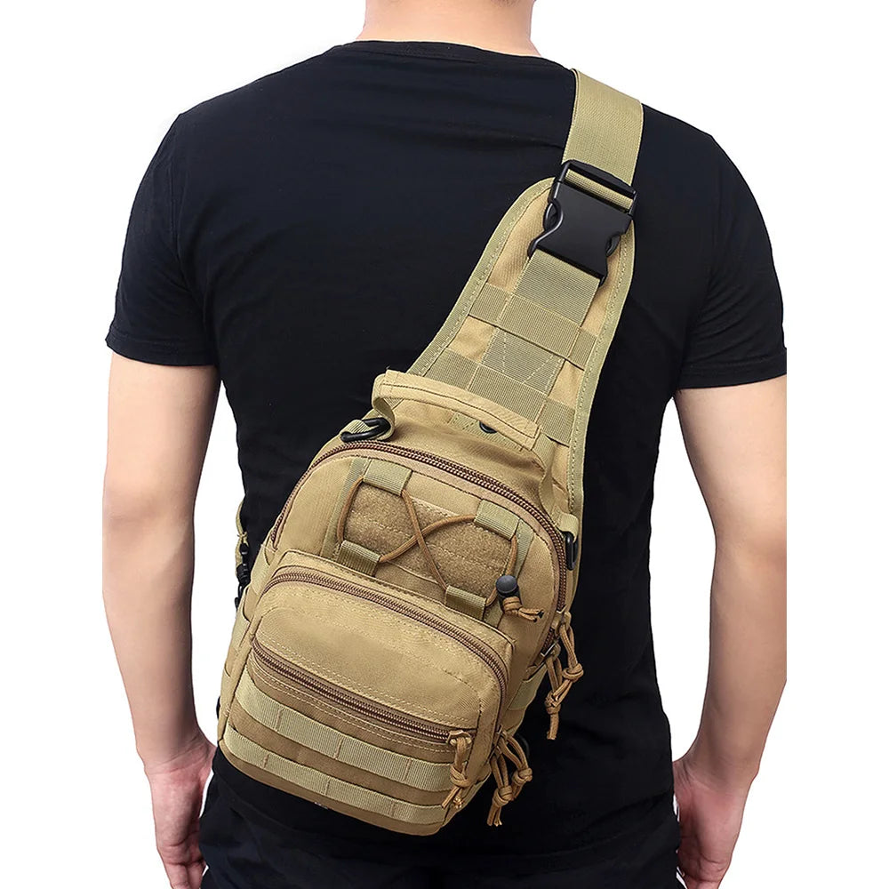 Men Cross body Sling Backpack Shoulder Chest Bag Travel Outdoor Sports Climb Tactical Military Nylon Male Side Messenger Bag