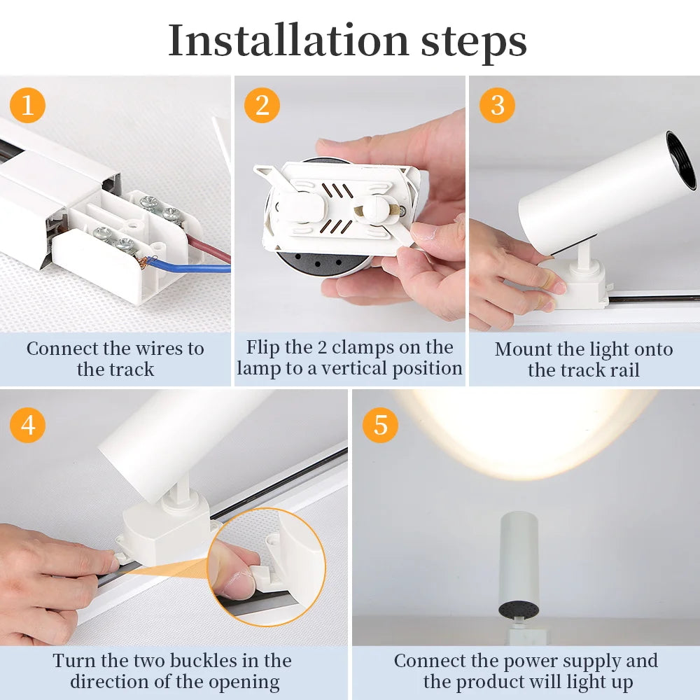Dimmable Track Light with Remote Control Led Spot Lights 110V 220V Ceiling Lamp for Living Room Bedroom Kitchen Linear Lighting