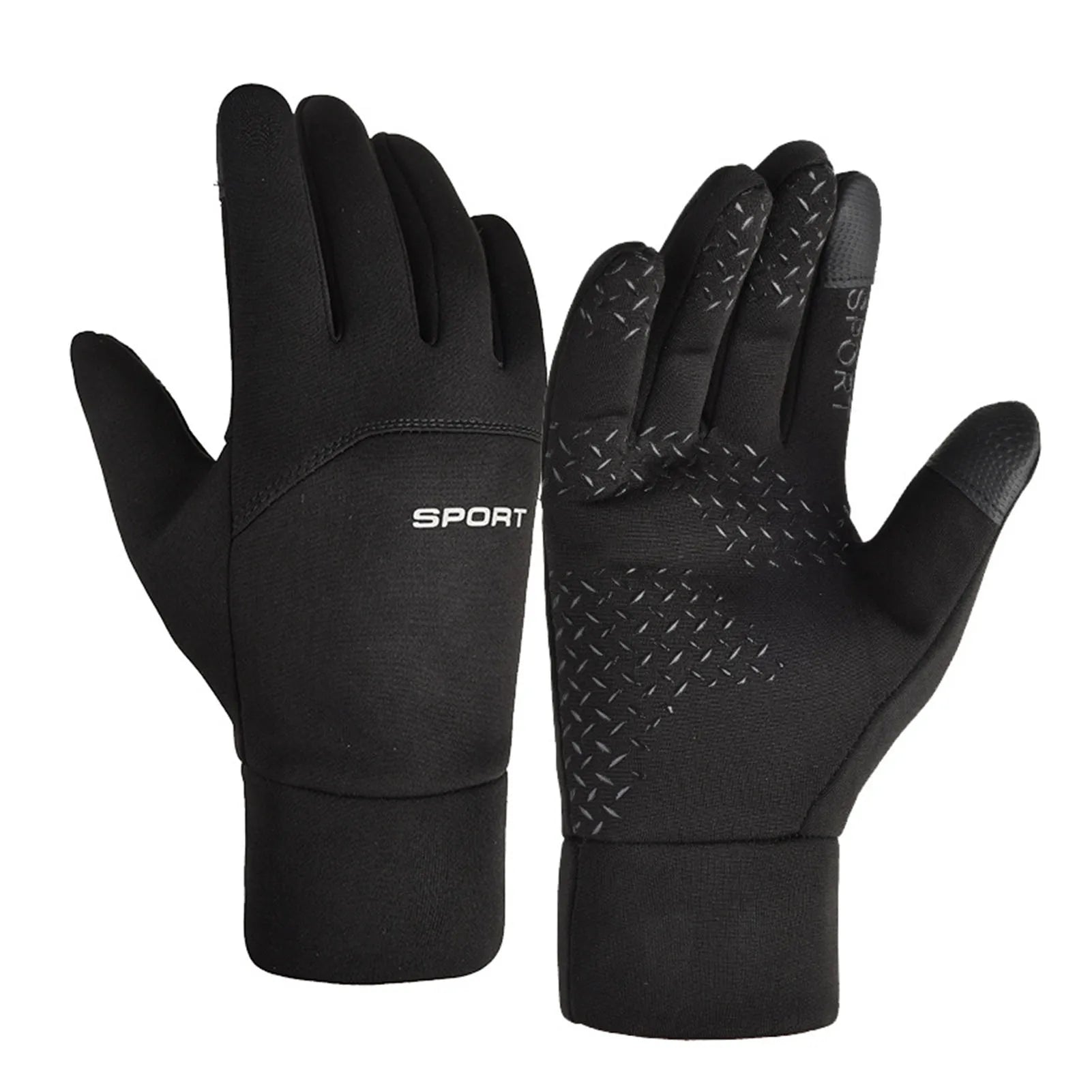 Winter Men Gloves  Windproof Waterproof Brushed Gloves For Outdoor Sports Activities Skiing Black Winter Men Gloves