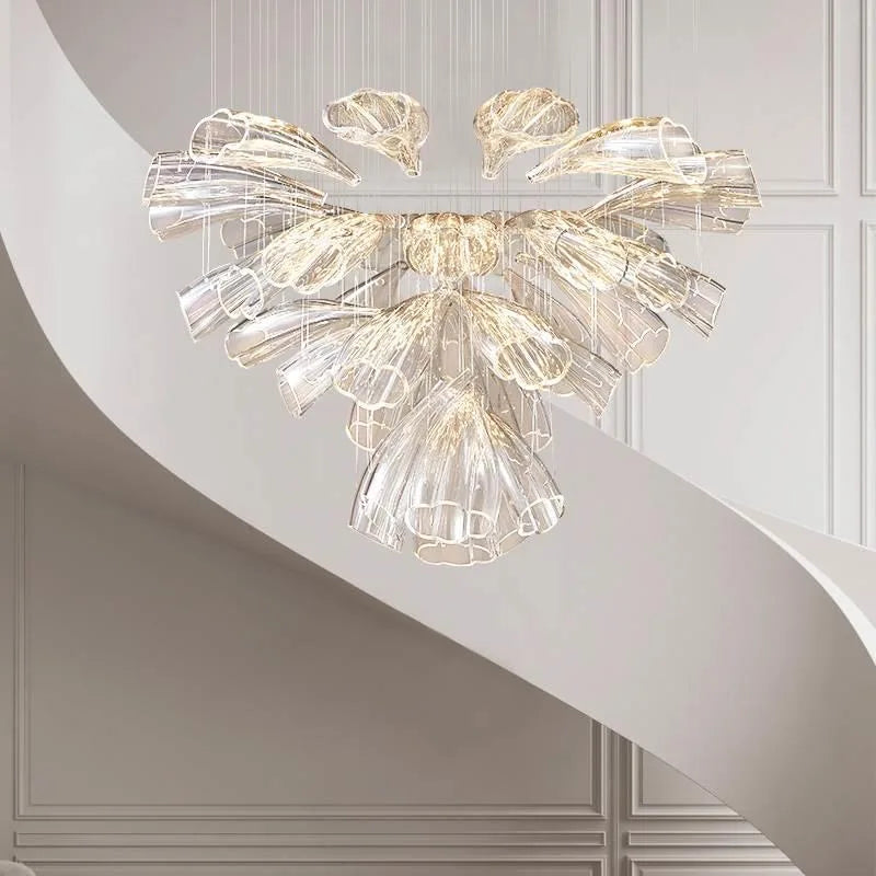 Italian Creative Petal Glass Pendant Lamp Modern Chandelier For Living Room BedroomKitchen Luxury Home Decor Lustre Hanging Lamp