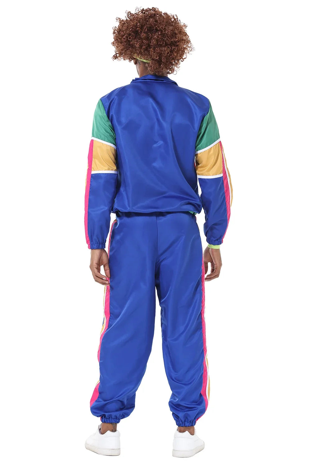 Couples Hippie Costumes for Women Men 80s 90s Retro Sportwear Hippie Disco Cosplay Costume Halloween Party Role Playing Clothes