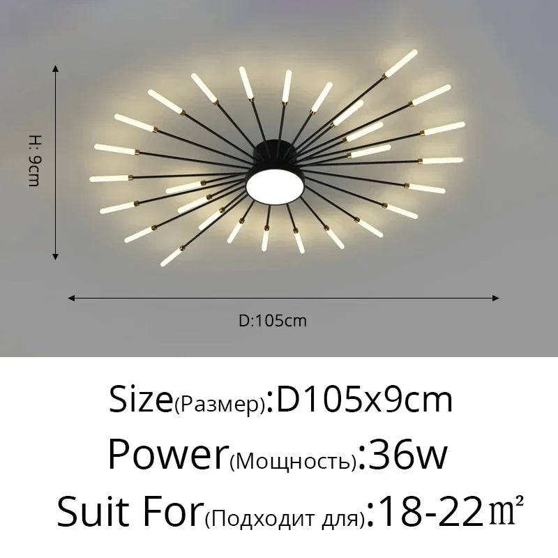 Modern LED Ceiling Lamp Luxury Household Living Dining Room Chandelier Home Decor Bedroom Pendant Light Kitchen Lustres Fixtures