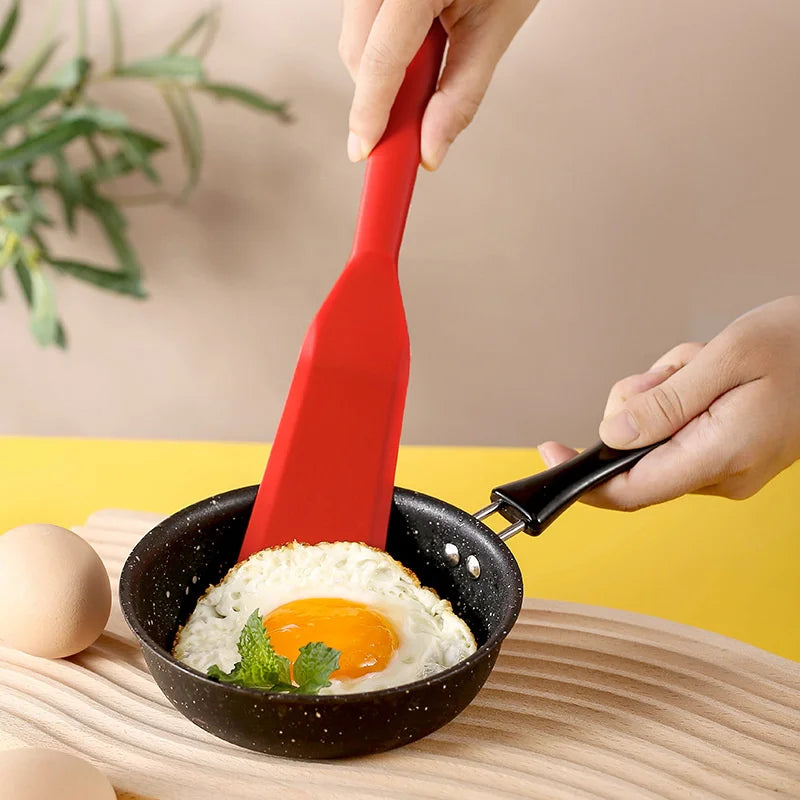 Silicone Frying Shovel High Heat Resistant Kitchen Tools Non-Stick Pancake Fried Egg Transfer Shovel Cooking Leakage Spatula
