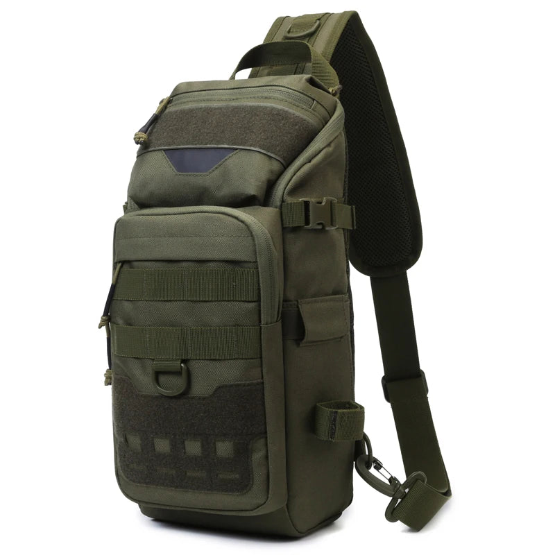 Men Chest Bag Molle Fanny Pack Outdoor Sport Fishing Hunting Camping Hiking Tactical Hook and Loop Fastener Sling Shoulder Bag