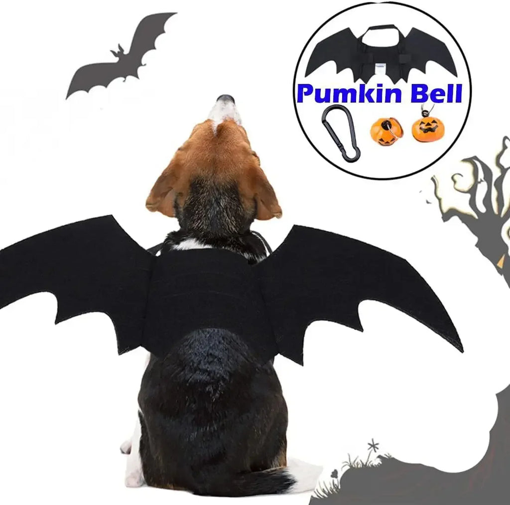 Halloween Pet Costumes, Bat Wings, Bell Models, Dog and Cat Role-playing, Felt Costumes, Clothing Supplies