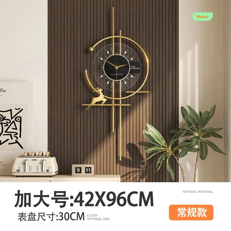 Popular Dining Room Wall Clock Minimalist Luxury Decor Silent Quartz Clock Creative Kitchen Living Room Art Home Decor