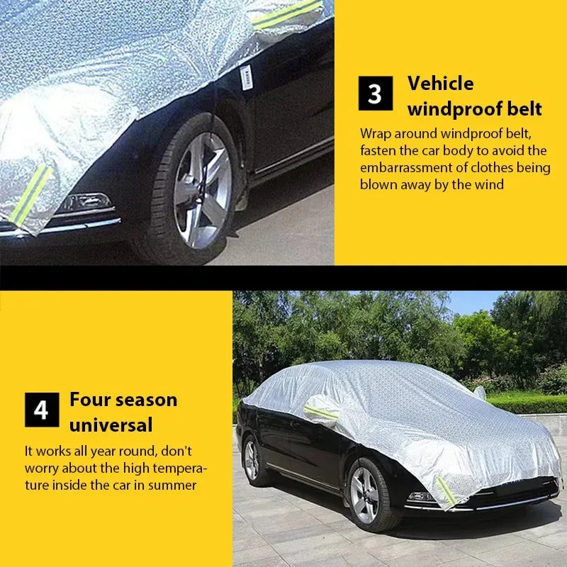 Car Cover Outdoor Protection Waterproof Four Seasons Windshield Protection Hail Protector Snow Cover Sunshade Frost Cover Parts
