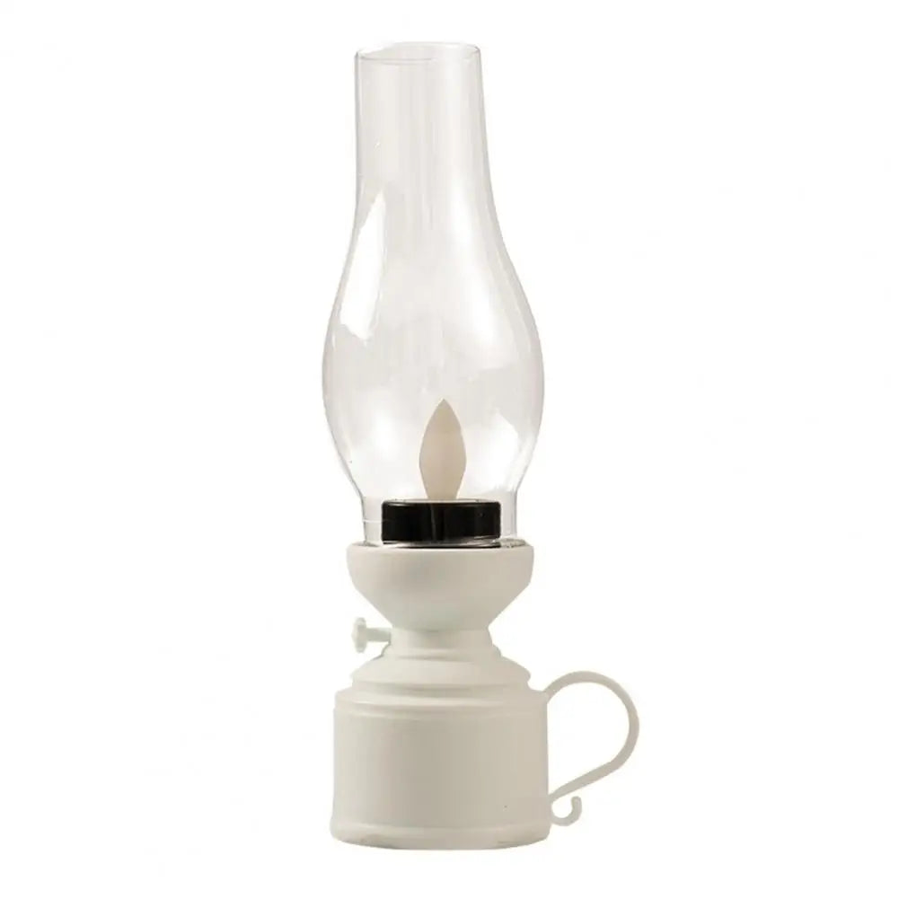 Vintage 80s Old-fashioned Lamp LED Candle Flickering Warm Light Home Decor Electronic Candle Lamp
