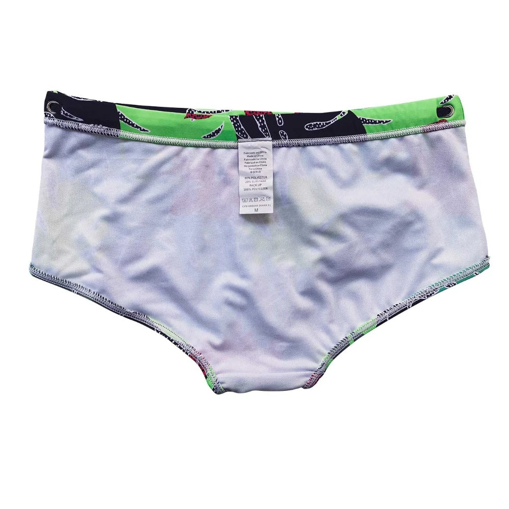 Sexy Swimming Trunks Mens Leaf Swim Boxer Briefs Swimwear Young Man Swimsuit Beach Wear Surfing Bathing Suit Shorts zwembroek