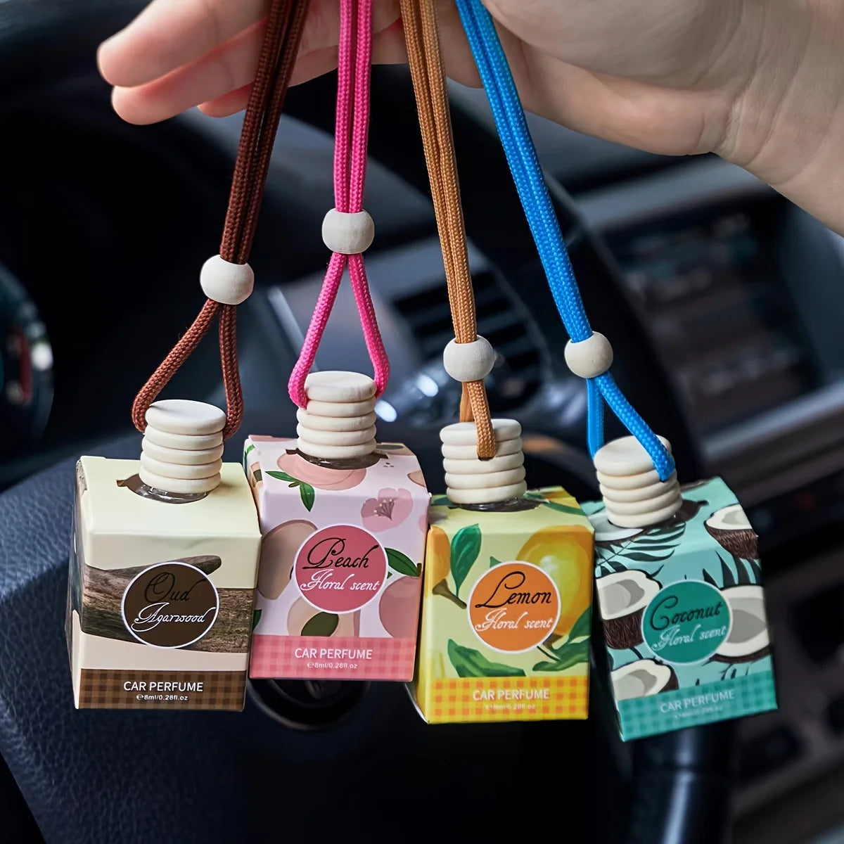 Car Air Freshener Odor Eliminator with Aromatherapy Oil Essential Oils for Car Home Office Bedroom Auto Interior
