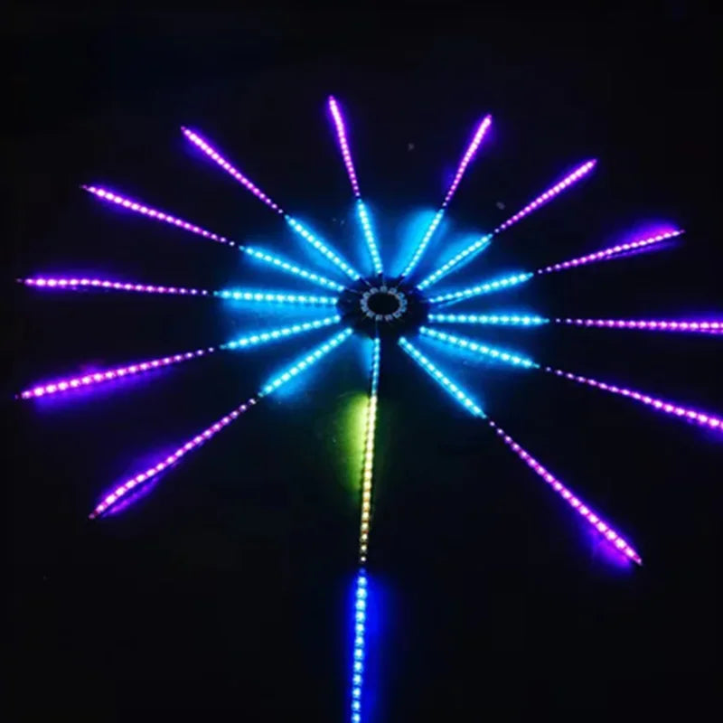 5V RGB Firework Strip Light LED Bluetooth 24key Remote Control USB WS2812 Changing Color Smart Lamp Sync Music Home Decor Lights