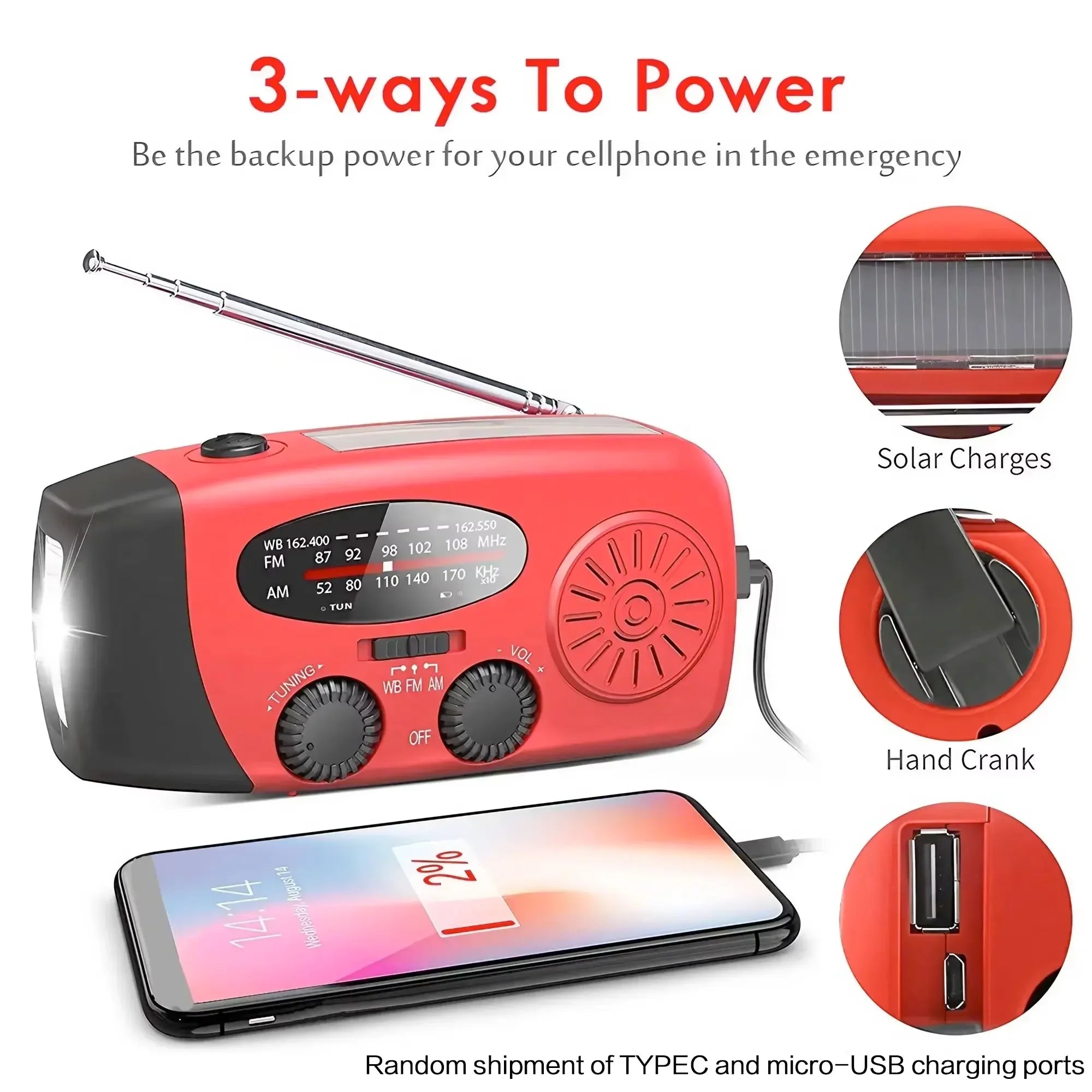 Portable Mini Radio Rechargeable Handheld FM USB TF MP3 Player Wireless Speakers Compact Audio Device
