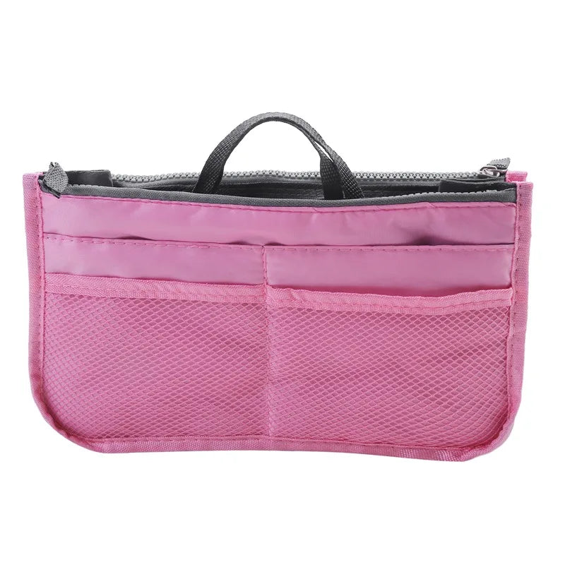 Organizer Insert Bag Women Nylon Travel Insert Organizer Handbag Purse Large Liner Lady Makeup Cosmetic Bag Cheap Female Tote