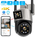 8MP 4K Dual Lens PTZ IP Camera Outdoor Ai Human Detection CCTV Security Camera Color Night Vision Wifi Surveillance Camera ICsee