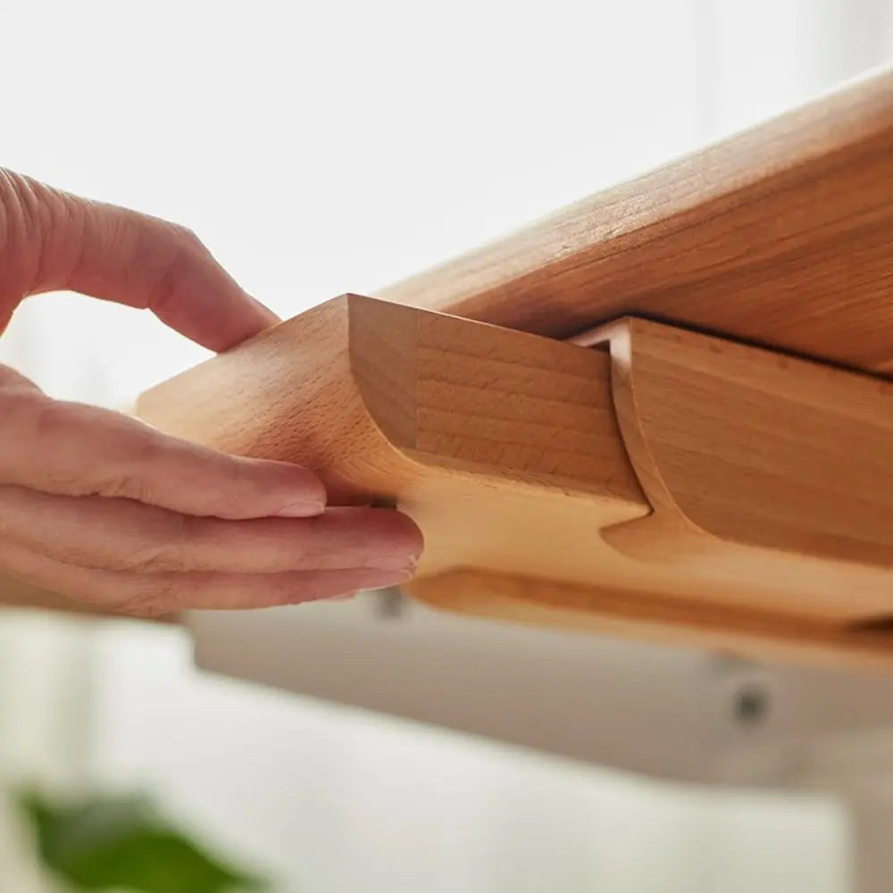 Invisible Storage Box Decoration Bamboo/Walnut Adhesive Hidden Drawer Home Storage Stationery Container Wooden Storage Drawer