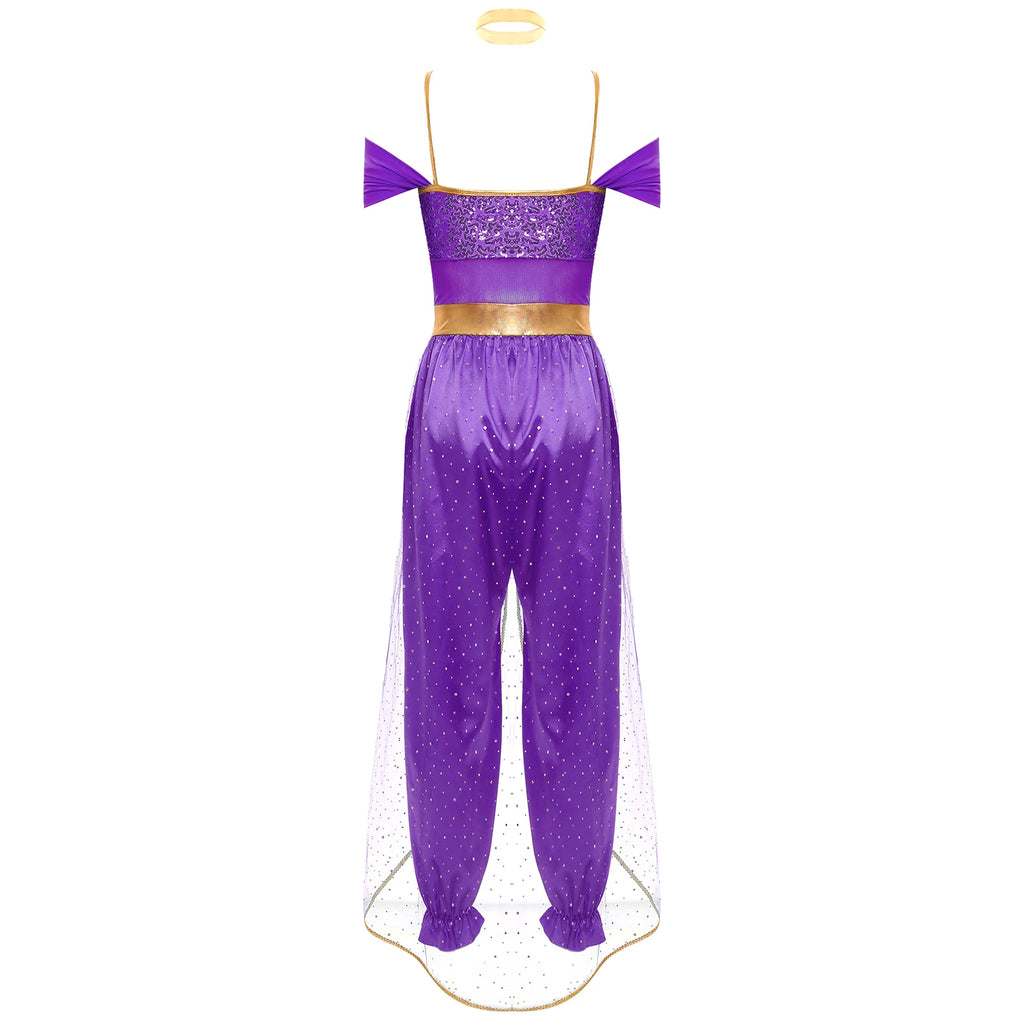 Festival Arabian Princess Costumes Indian Dance Embroider Bollywood Jasmines Costume Party Halloween Cosplay Jasmines Outfit