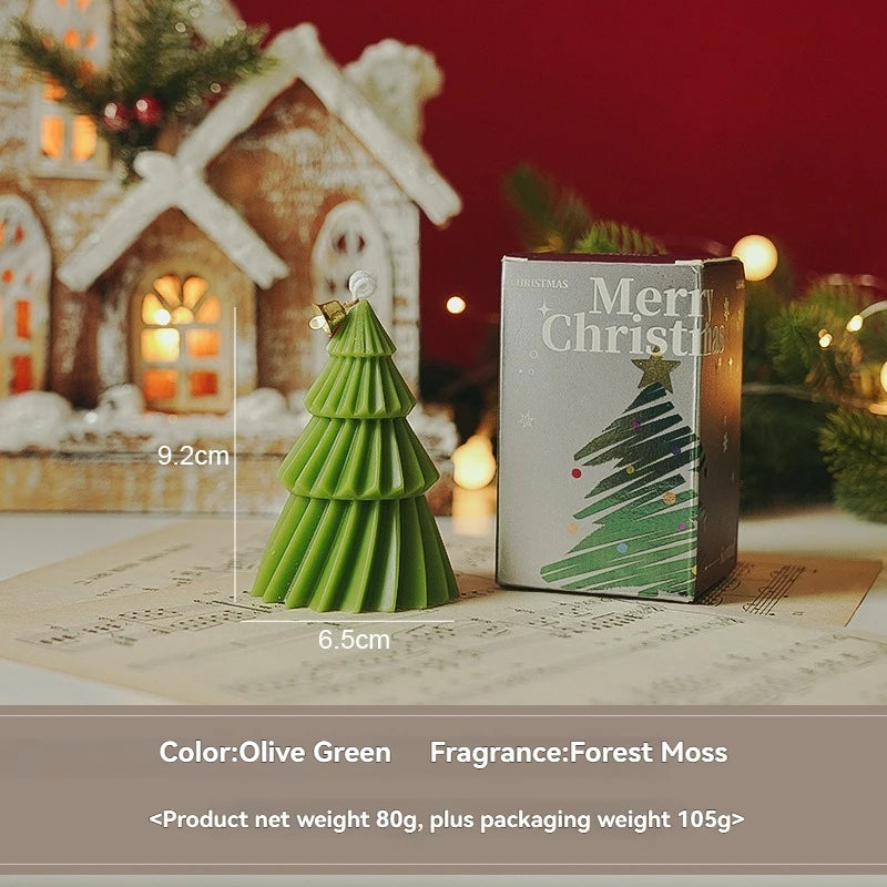 Handcrafted Christmas Tree Scented Candles | Creative Festive Ornament & Perfect Gift for Xmas Lovers | Premium Fragrant Decor