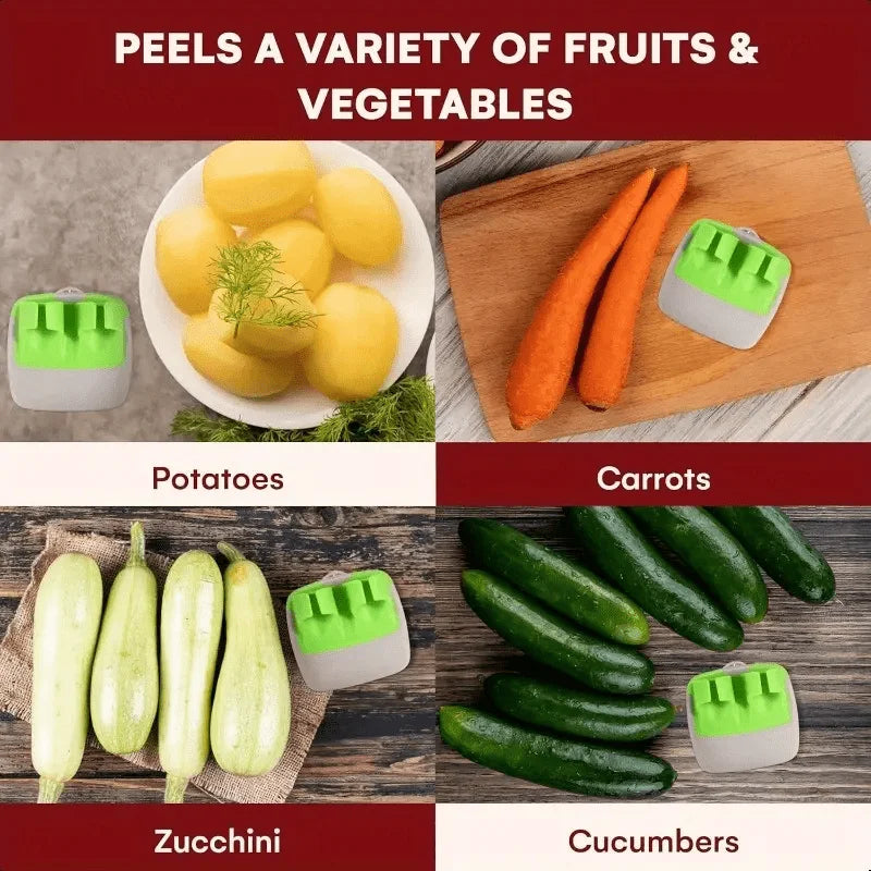 Vegetable Peeler Black Green Color Rubber Finger Grip Easy Remove Fruit Peels Quick Meal Preparation Kitchen Tool Sharp Blade