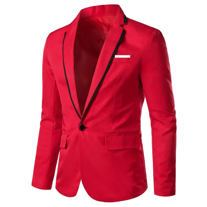 Man Party Dresses Leather Dress Coats Suits Blazer Clothing Men's Solid Color Suit Coat Mens Blazers