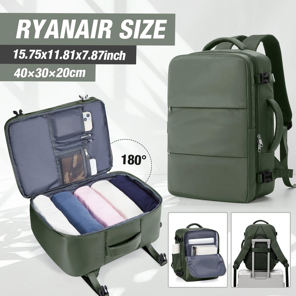 Ryanair 40x30x20 Luggage Cabin Bag, 40x30x20 Bag Men Women 15.6inch Laptop Bag Business  Travel Backpack，College School Backapck