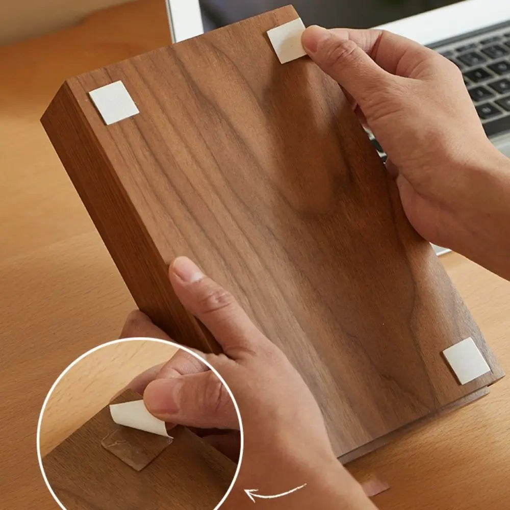 Invisible Storage Box Decoration Bamboo/Walnut Adhesive Hidden Drawer Home Storage Stationery Container Wooden Storage Drawer