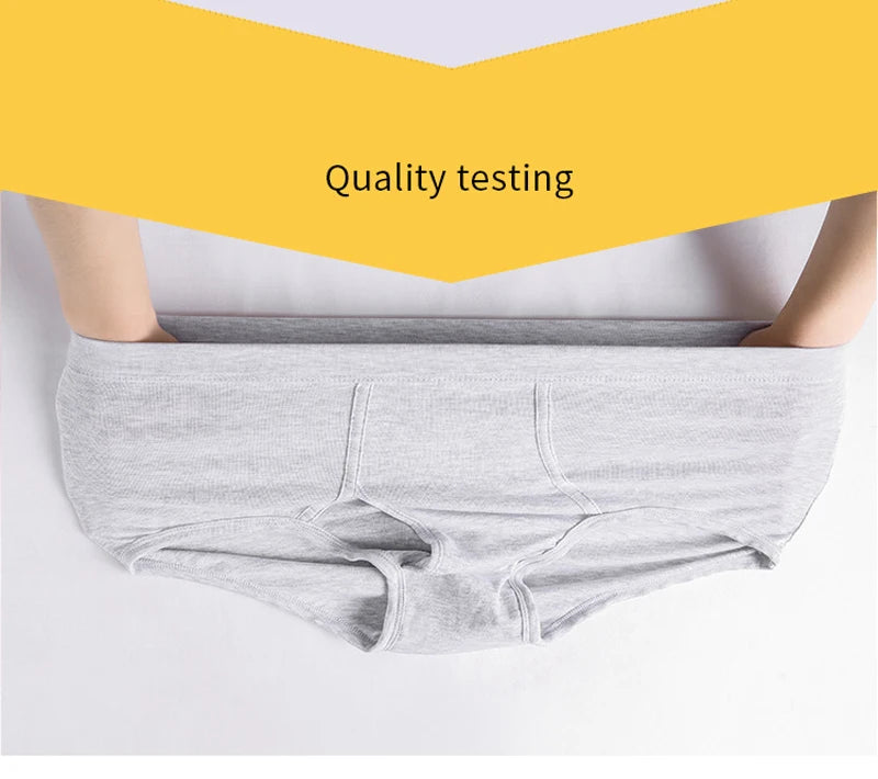 Men's Briefs Sexy Underwear Men 100%Cotton Soft Underpants Comfortable Solid Panties Male High Waist Breathable Underwear Cuecas