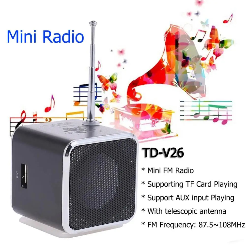 Mini Portable Sound Speaker TF Card FM Radio AUX Stereo Music Player Bluetooth Speaker Outdoor Loudspeaker For PC Computer Phone